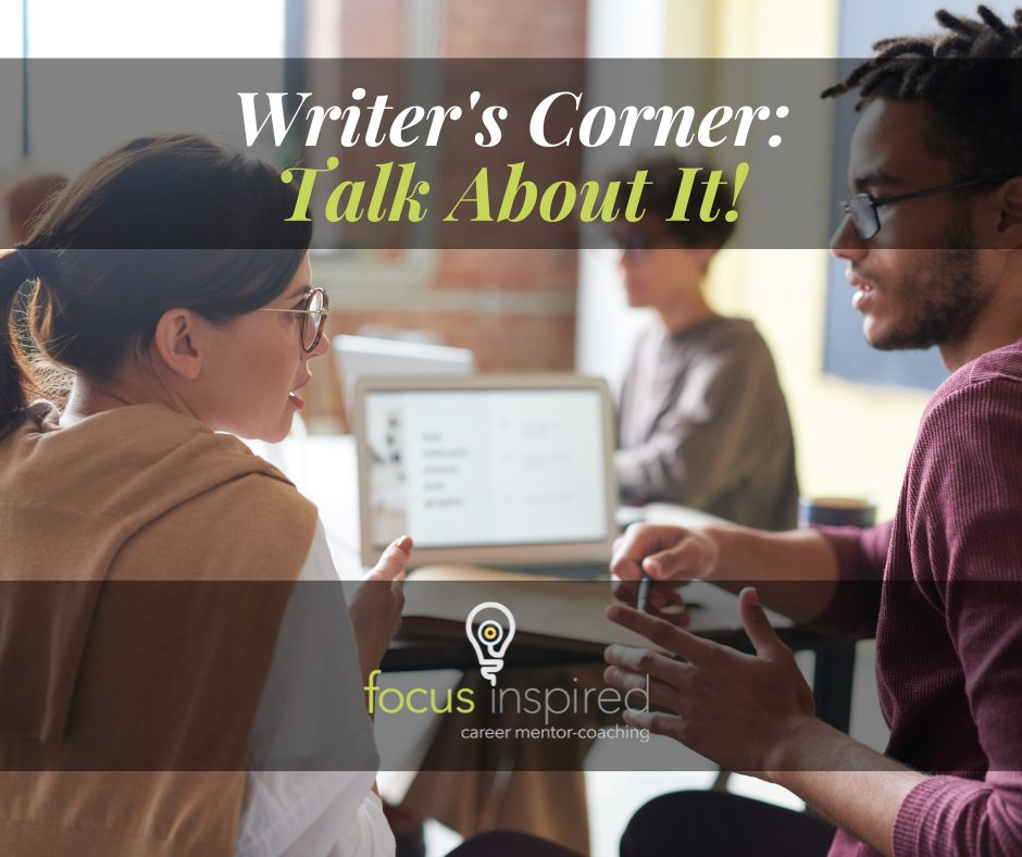Title Card - Writer's Corner: Talk About It!